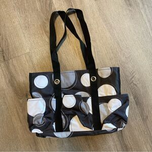 Thirty-one Utility Tote Black/Grey/White EUC